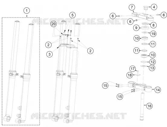 FRONT FORK / TRIPLE CLAMP