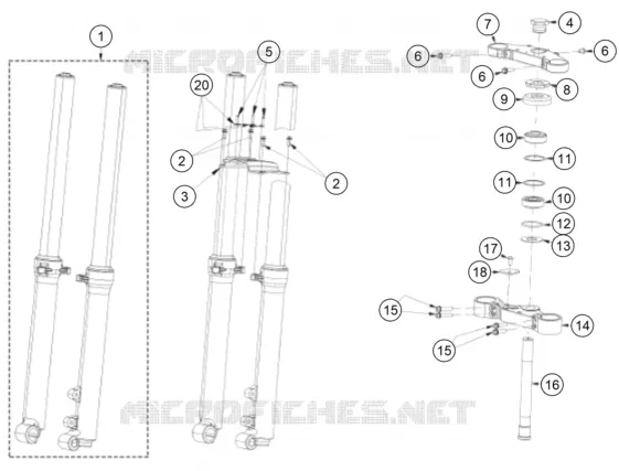 FRONT FORK / TRIPLE CLAMP