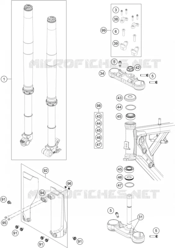 FRONT FORK / TRIPLE CLAMP