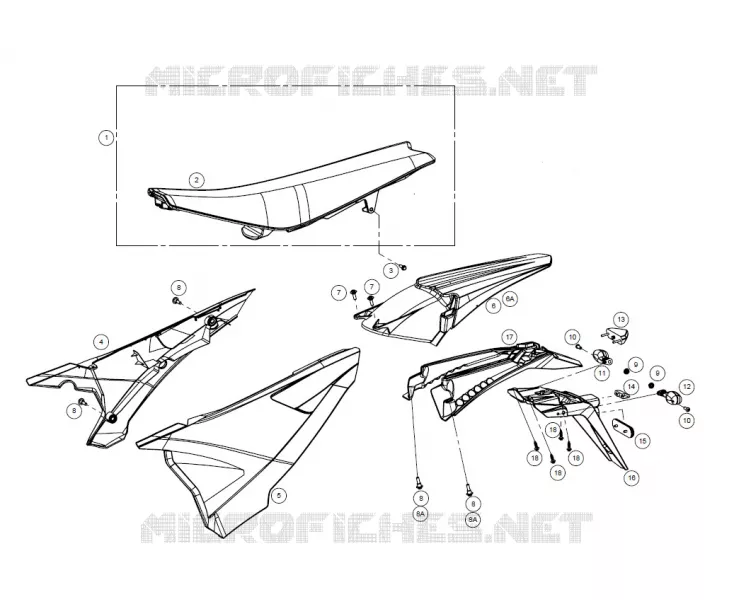 SEAT / REAR FENDER / SIDE PANELS