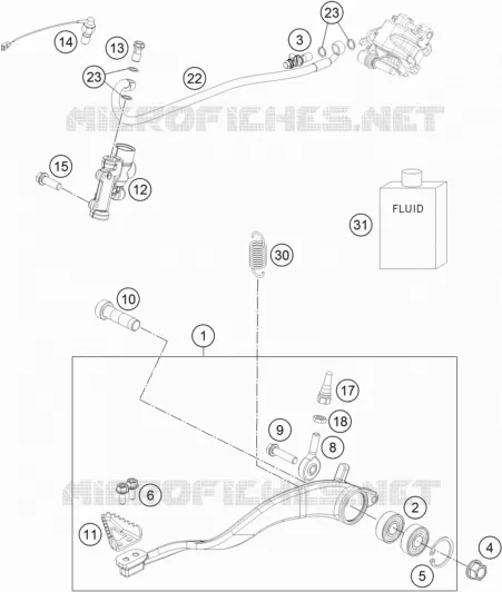 REAR BRAKE MASTER CYLINDER