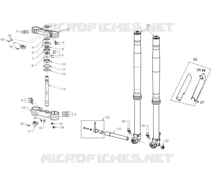 FRONT FORK / STEERING STEM