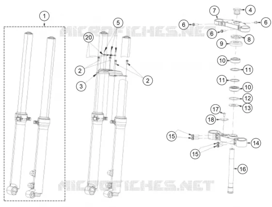 FRONT FORK / TRIPLE CLAMP