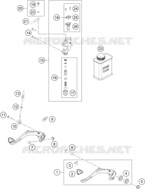 REAR BRAKE MASTER CYLINDER