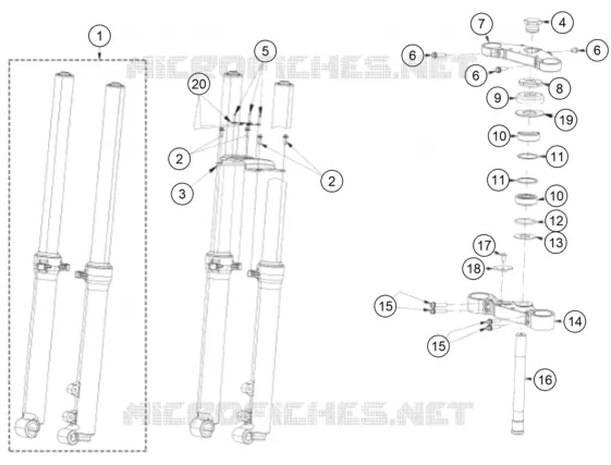 FRONT FORK / TRIPLE CLAMP