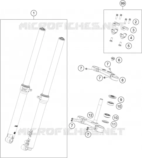 FRONT FORK / TRIPLE CLAMP