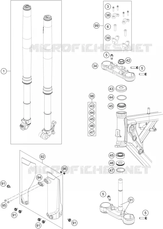 FRONT FORK / TRIPLE CLAMP