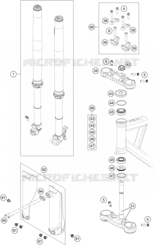 FRONT FORK / TRIPLE CLAMP
