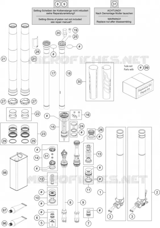 FRONT FORK (PARTS)