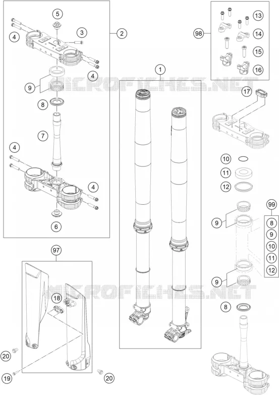 FRONT FORK / TRIPLE CLAMP