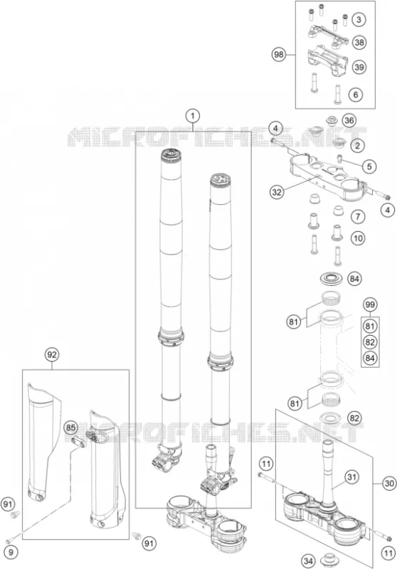 FRONT FORK / TRIPLE CLAMP