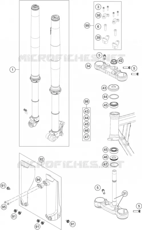FRONT FORK / TRIPLE CLAMP