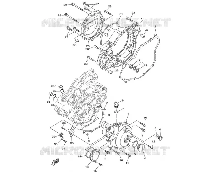 CLUTCH COVER / IGNITION 300